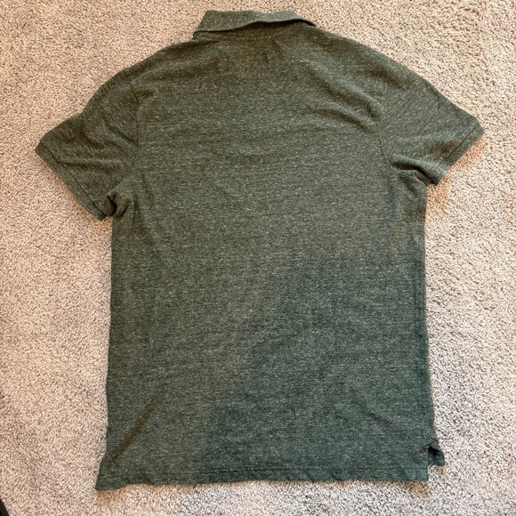 Abercrombie & Fitch Polo Shirt Mens XL Green Classic Fit‎ Large Moose Logo Y2K - Picture 2 of 7